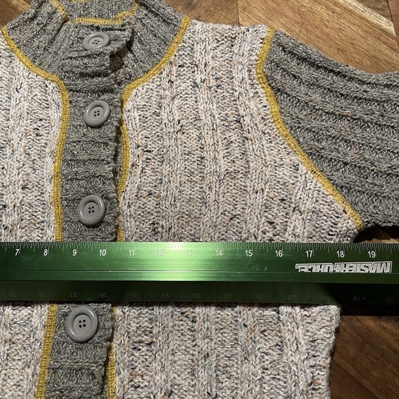 Anthropologie One Girl Who Sweater Long Sleeve Button Up Cardigan Medium - Picture 6 of 8